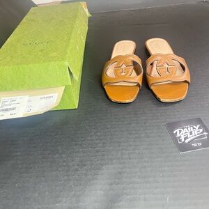 SOLD*** Gucci Women's Brown Slide Sandals